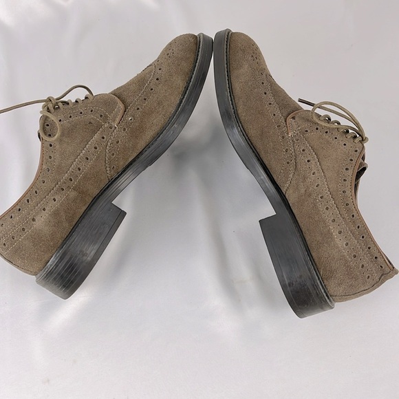 Joseph Abboud Evan Suede Wingtip Oxford Loafers Mens Size EUR 42 US 9 Dark Tan - Picture 7 of 12